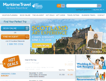 Tablet Screenshot of maritimetravel.ca